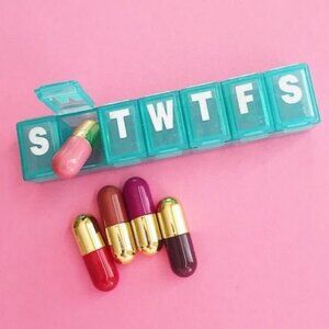 Weekly 7-Day Pill Organizer, Days of the Week Locked Container